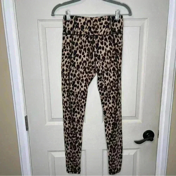 Victoria Secret Women’s High Waist Leopard Print Brown Black Full Length Legging - Picture 1 of 6